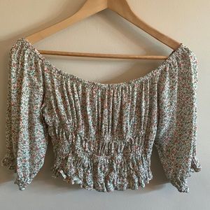 Flowered Crop Top